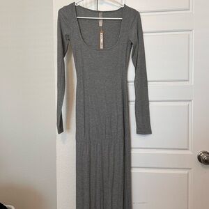 SKIMS Grey Long Sleeve Dress
